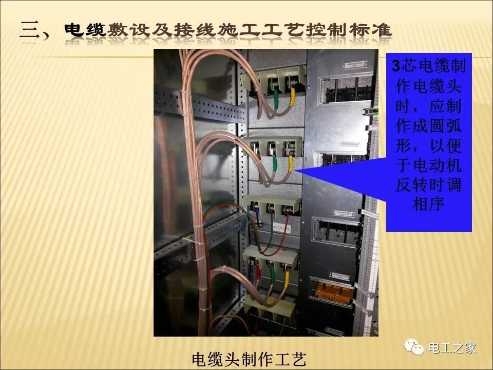 一條完成開關柜安裝，電纜橋架施工，電纜敷設及布線施工，照明配電箱施工